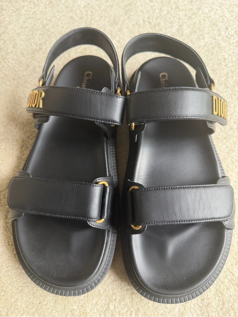 Dioract Sandal size 40 black lambskin